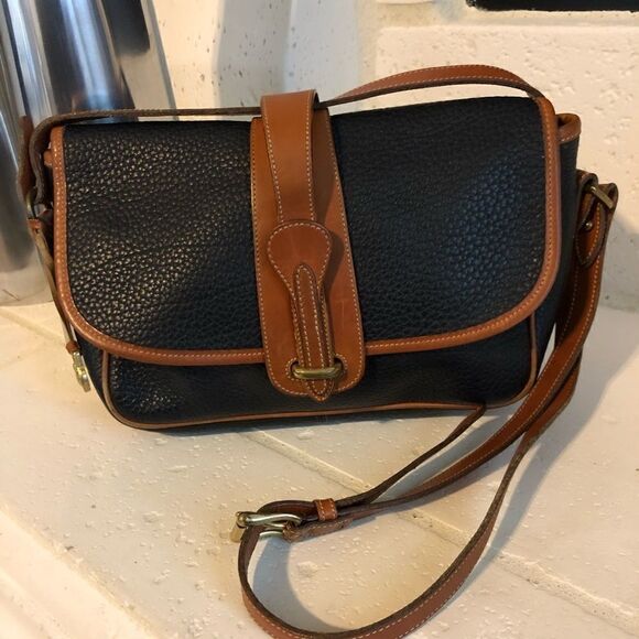 Dooney & Bourke Vintage pebbled Navy purse - Picture 1 of 9